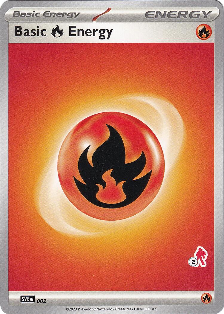 Basic Fire Energy (002) (Armarouge Stamp #2) [Battle Academy 2024] | Kessel Run Games Inc. 