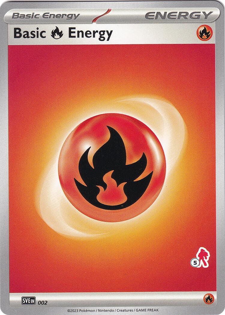 Basic Fire Energy (002) (Armarouge Stamp #5) [Battle Academy 2024] | Kessel Run Games Inc. 