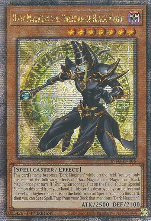 Dark Magician the Magician of Black Magic (Quarter Century Secret Rare) [INFO-EN006] Quarter Century Secret Rare | Kessel Run Games Inc. 