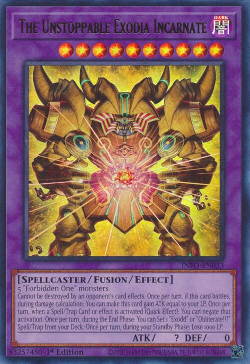 The Unstoppable Exodia Incarnate [INFO-EN033] Ultra Rare | Kessel Run Games Inc. 