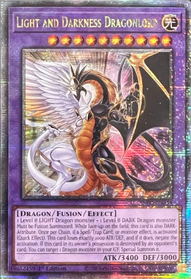 Light and Darkness Dragonlord (Quarter Century Secret Rare) [INFO-EN034] Quarter Century Secret Rare | Kessel Run Games Inc. 