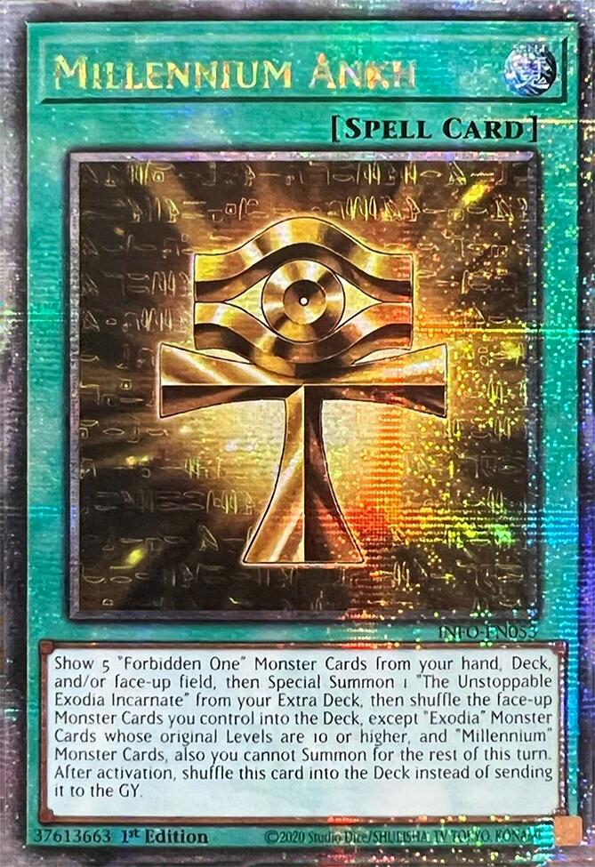 Millennium Ankh (Quarter Century Secret Rare) [INFO-EN053] Quarter Century Secret Rare | Kessel Run Games Inc. 