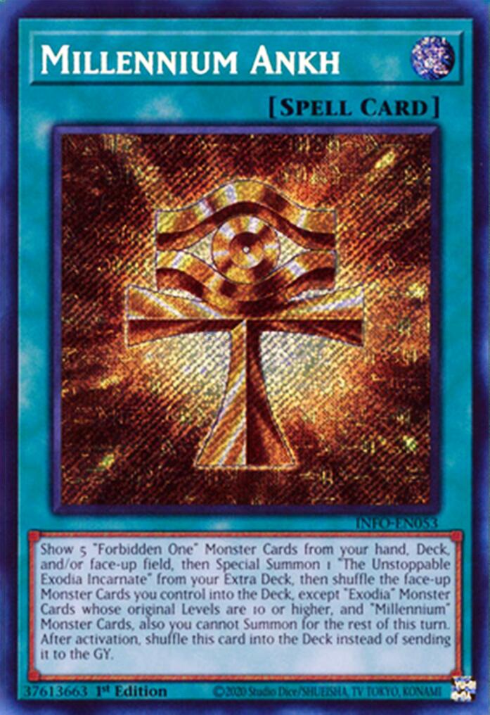 Millennium Ankh [INFO-EN053] Secret Rare | Kessel Run Games Inc. 