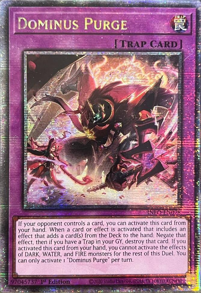 Dominus Purge (Quarter Century Secret Rare) [INFO-EN078] Quarter Century Secret Rare | Kessel Run Games Inc. 