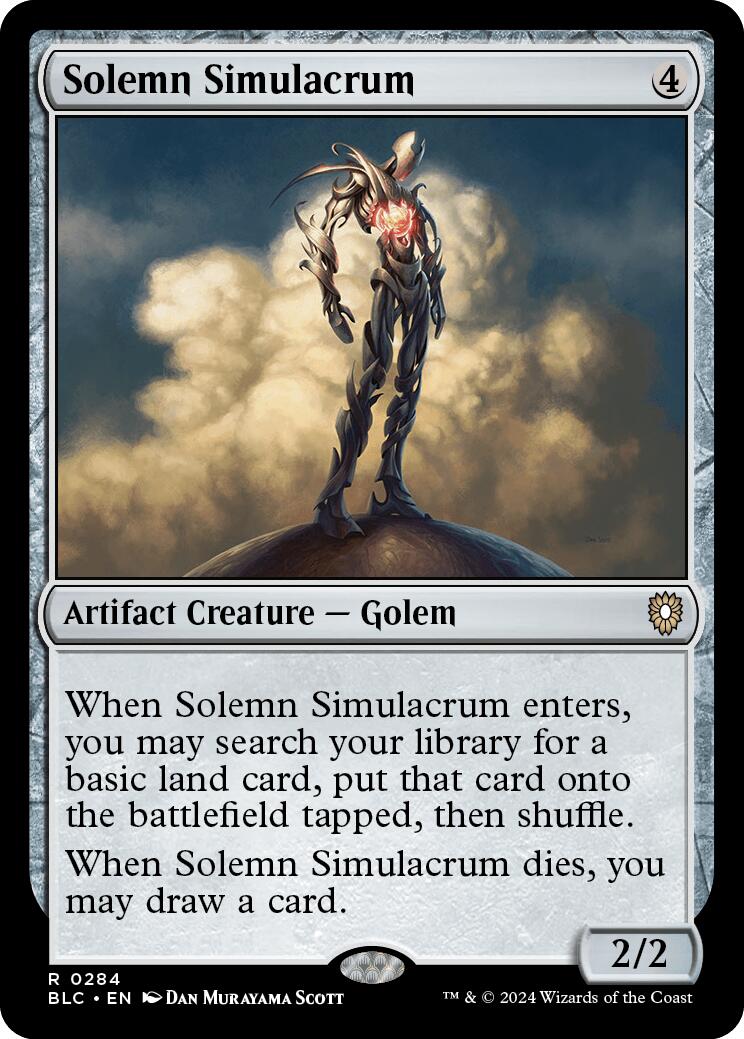 Solemn Simulacrum [Bloomburrow Commander] | Kessel Run Games Inc. 