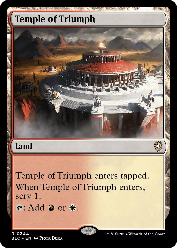 Temple of Triumph [Bloomburrow Commander] | Kessel Run Games Inc. 