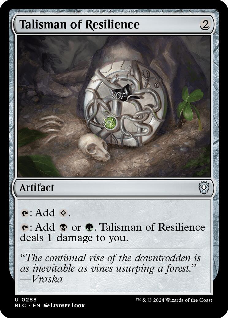 Talisman of Resilience [Bloomburrow Commander] | Kessel Run Games Inc. 