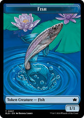 Bird (011) // Fish Double-Sided Token [Bloomburrow Commander Tokens] | Kessel Run Games Inc. 