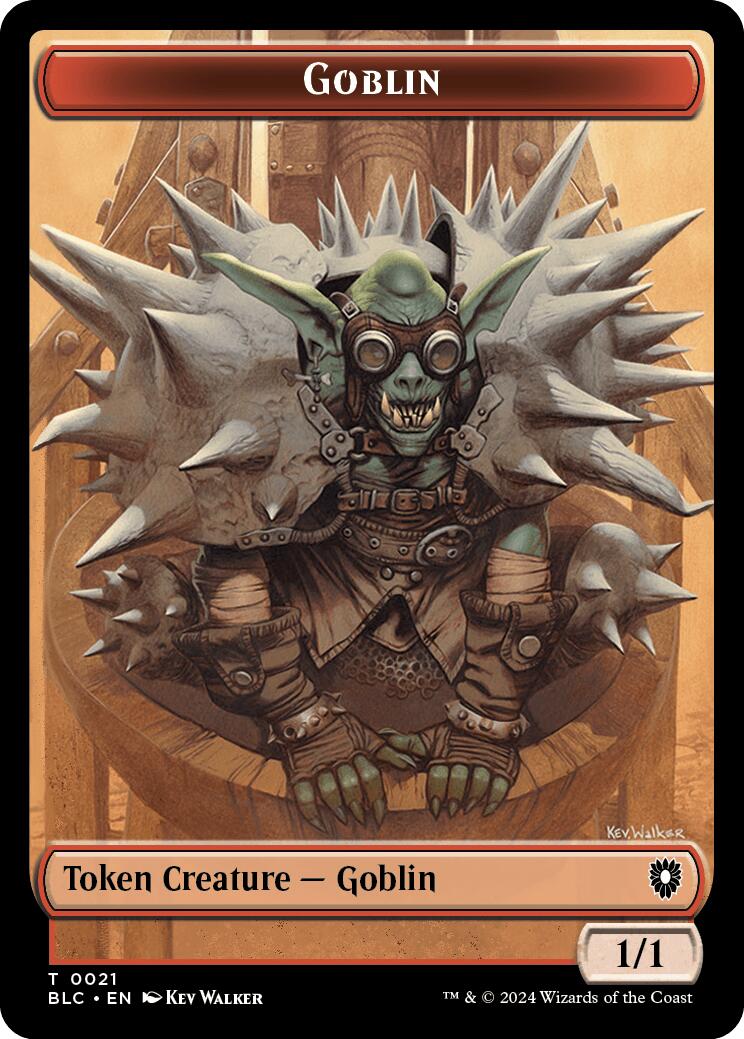 Goblin // Thopter Double-Sided Token [Bloomburrow Commander Tokens] | Kessel Run Games Inc. 