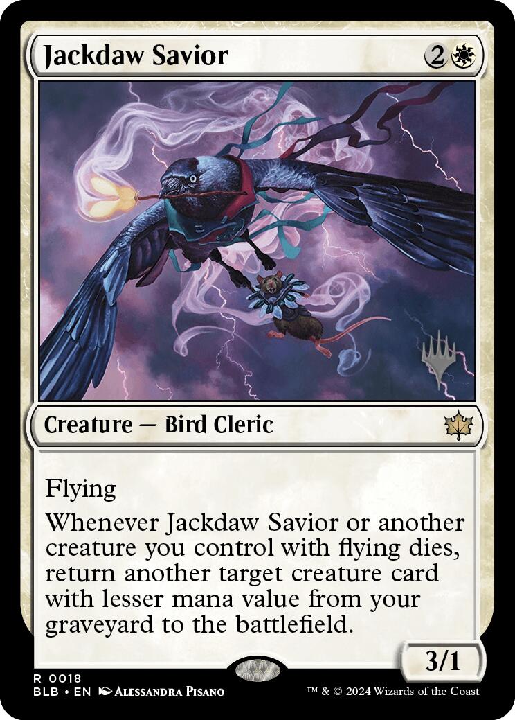 Jackdaw Savior (Promo Pack) [Bloomburrow Promos] | Kessel Run Games Inc. 