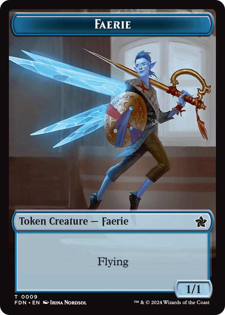 Soldier // Faerie Double-Sided Token [Foundations Tokens] | Kessel Run Games Inc. 