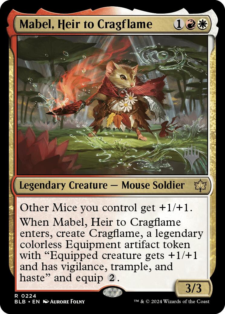 Mabel, Heir to Cragflame (Promo Pack) [Bloomburrow Promos] | Kessel Run Games Inc. 