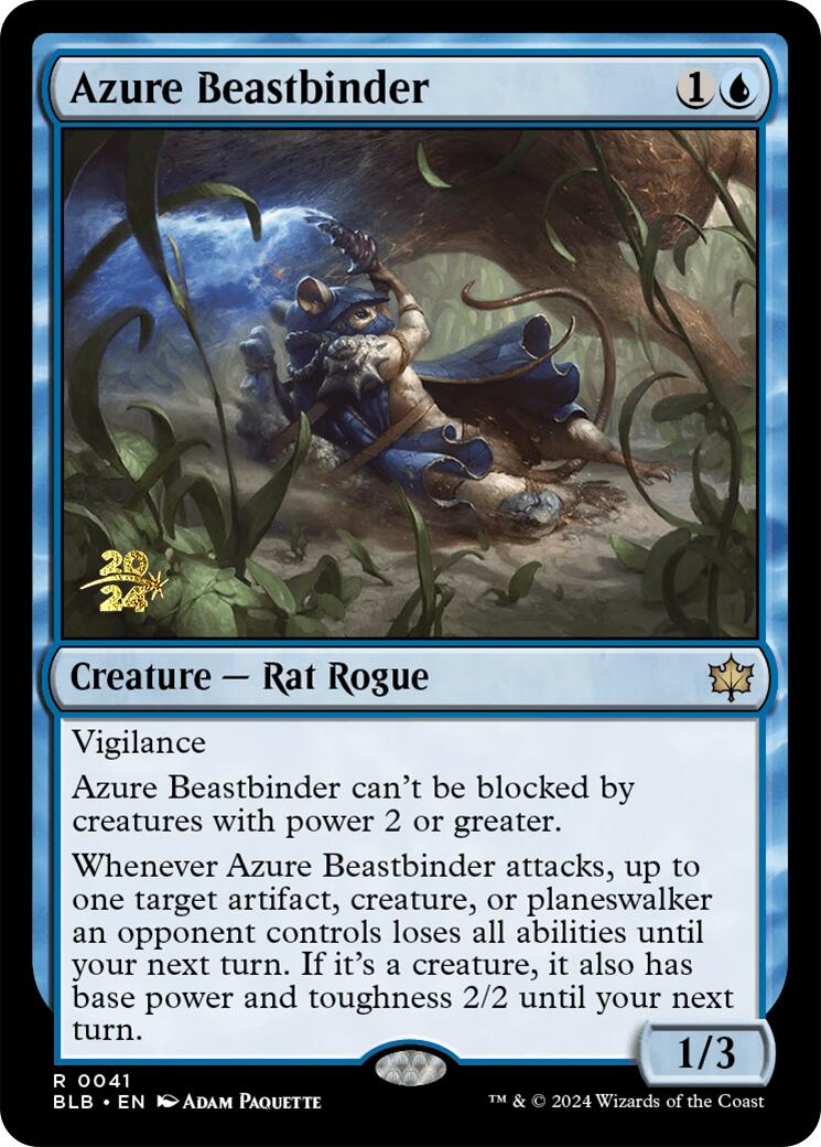 Azure Beastbinder [Bloomburrow Prerelease Promos] | Kessel Run Games Inc. 