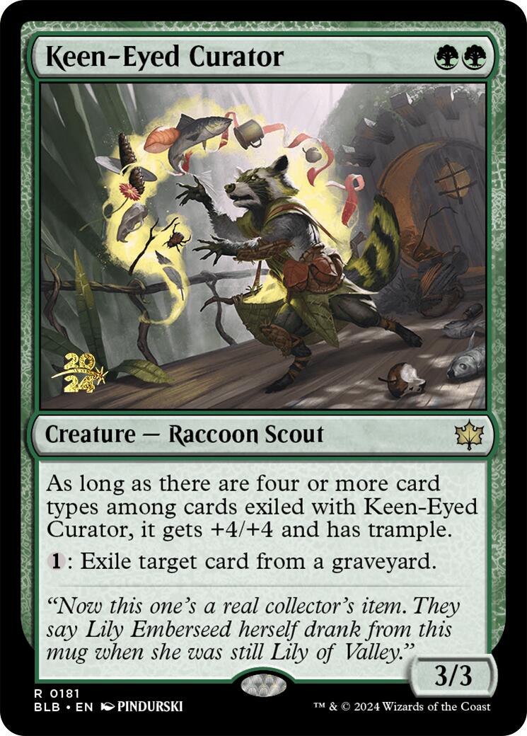 Keen-Eyed Curator [Bloomburrow Prerelease Promos] | Kessel Run Games Inc. 