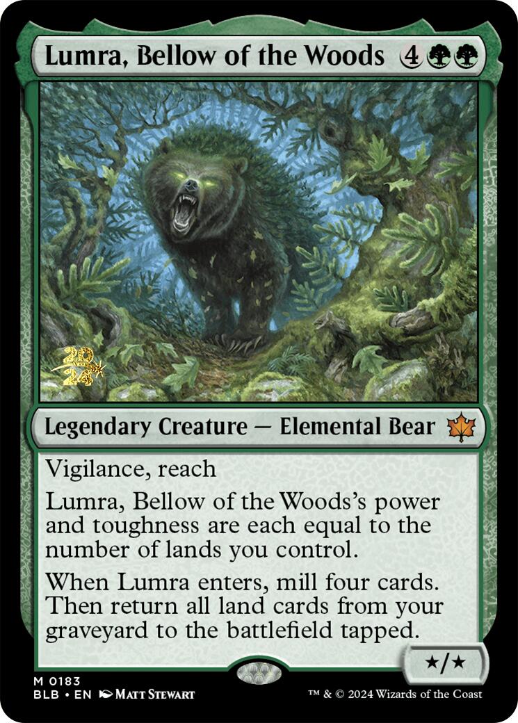 Lumra, Bellow of the Woods [Bloomburrow Prerelease Promos] | Kessel Run Games Inc. 