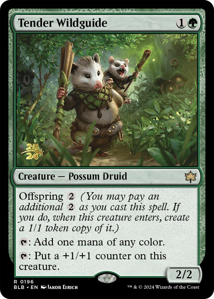 Tender Wildguide [Bloomburrow Prerelease Promos] | Kessel Run Games Inc. 