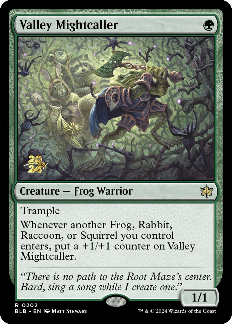 Valley Mightcaller [Bloomburrow Prerelease Promos] | Kessel Run Games Inc. 