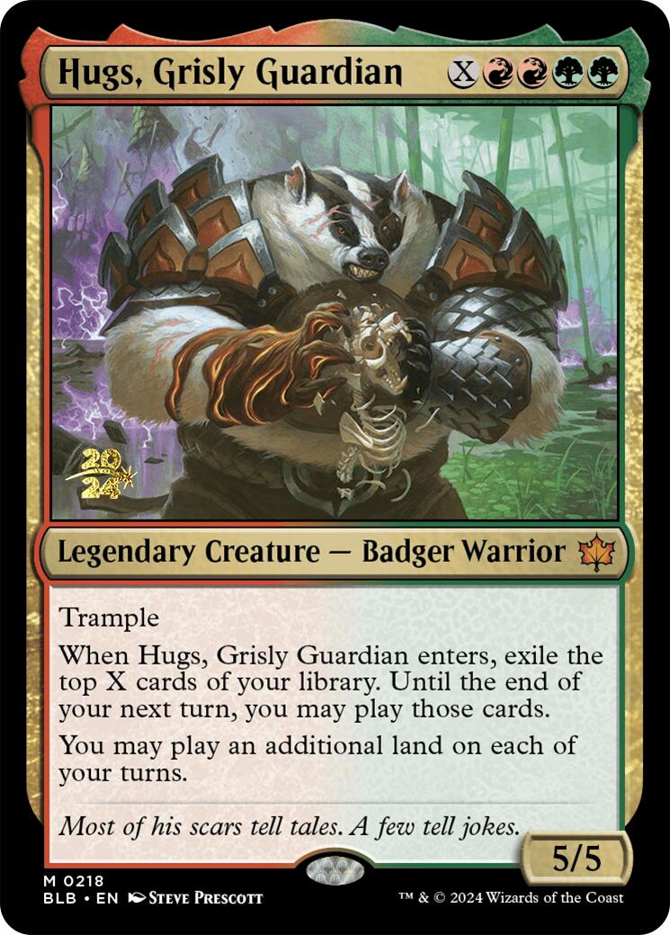 Hugs, Grisly Guardian [Bloomburrow Prerelease Promos] | Kessel Run Games Inc. 