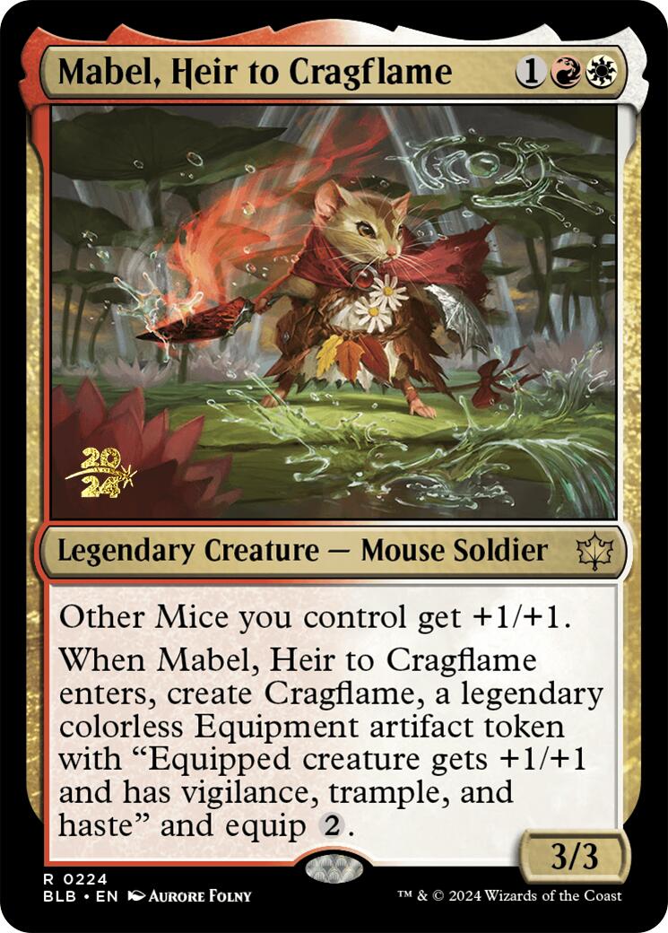 Mabel, Heir to Cragflame [Bloomburrow Prerelease Promos] | Kessel Run Games Inc. 