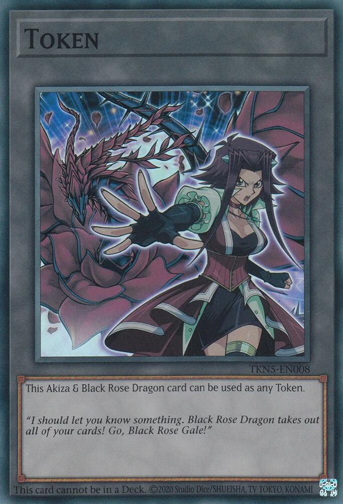 Token: Akiza & Black Rose Dragon [TKN5-EN008] Super Rare | Kessel Run Games Inc. 