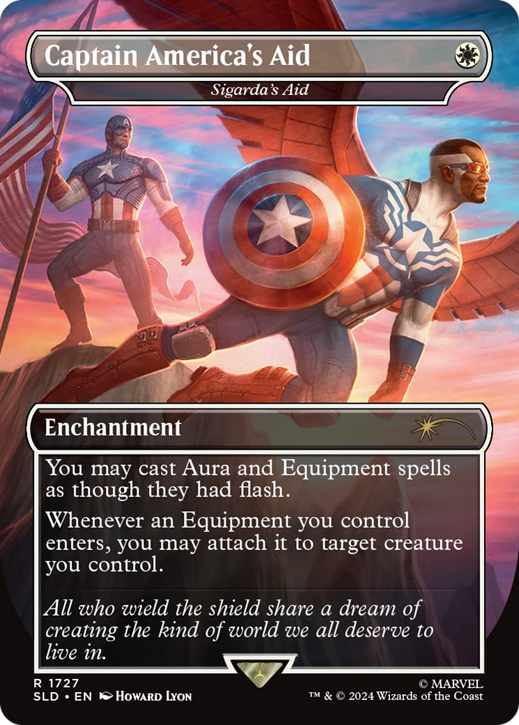 Captain America's Aid - Sigarda's Aid (Rainbow Foil) [Secret Lair Drop Series] | Kessel Run Games Inc. 