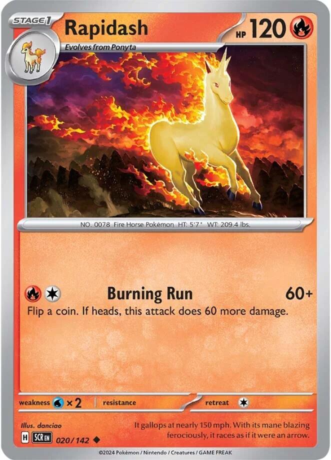 Rapidash (020/142) [Scarlet & Violet: Stellar Crown] | Kessel Run Games Inc. 