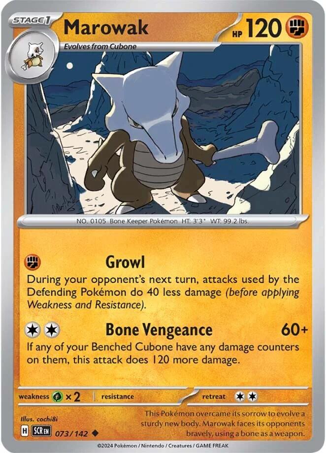 Marowak (073/142) [Scarlet & Violet: Stellar Crown] | Kessel Run Games Inc. 