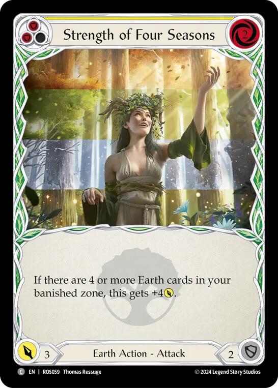 Strength of Four Seasons (Yellow) [ROS059] (Rosetta)  Rainbow Foil | Kessel Run Games Inc. 