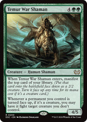 Temur War Shaman [Duskmourn: House of Horror Commander] | Kessel Run Games Inc. 