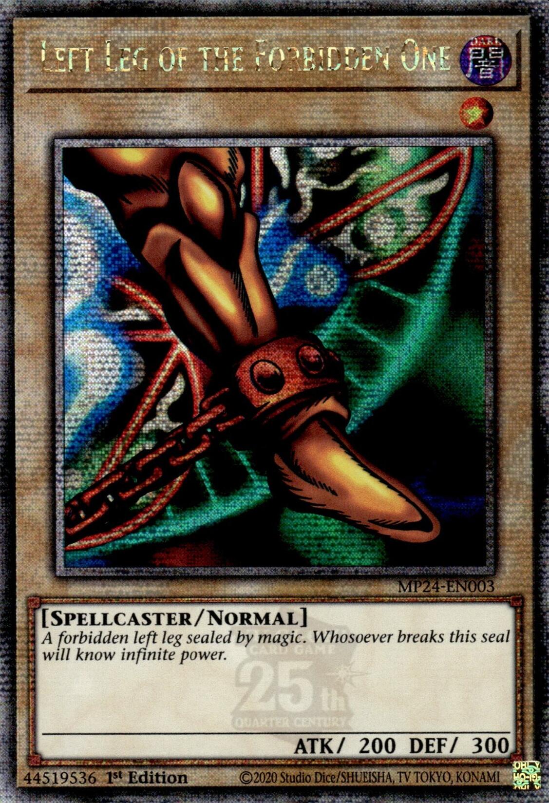 Left Leg of the Forbidden One [MP24-EN003] Quarter Century Secret Rare | Kessel Run Games Inc. 