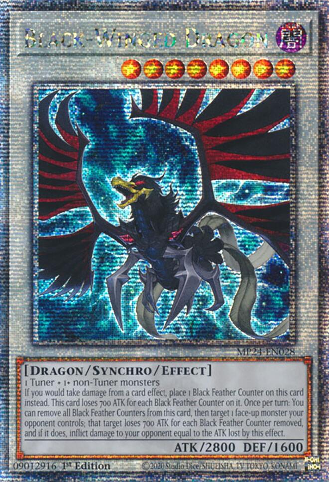 Black-Winged Dragon [MP24-EN028] Quarter Century Secret Rare | Kessel Run Games Inc. 