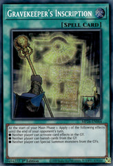 Gravekeeper's Inscription [MP24-EN064] Prismatic Secret Rare | Kessel Run Games Inc. 