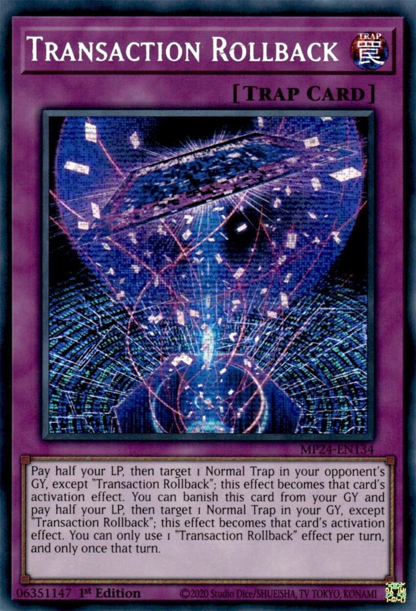 Transaction Rollback [MP24-EN134] Prismatic Secret Rare | Kessel Run Games Inc. 