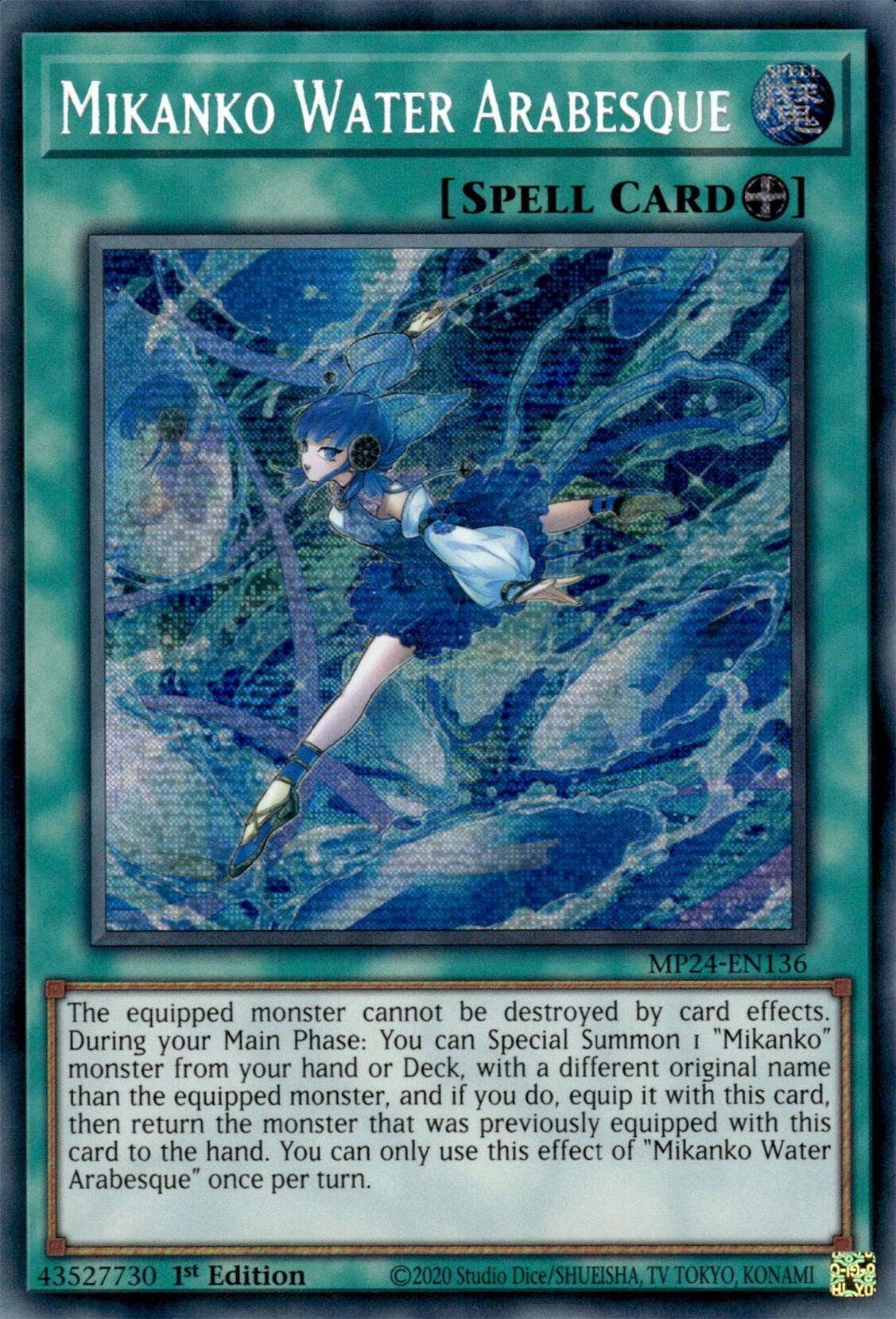 Mikanko Water Arabesque [MP24-EN136] Prismatic Secret Rare | Kessel Run Games Inc. 