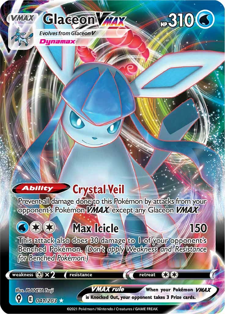 Glaceon VMAX (041/203) [Sword & Shield: Evolving Skies] | Kessel Run Games Inc. 