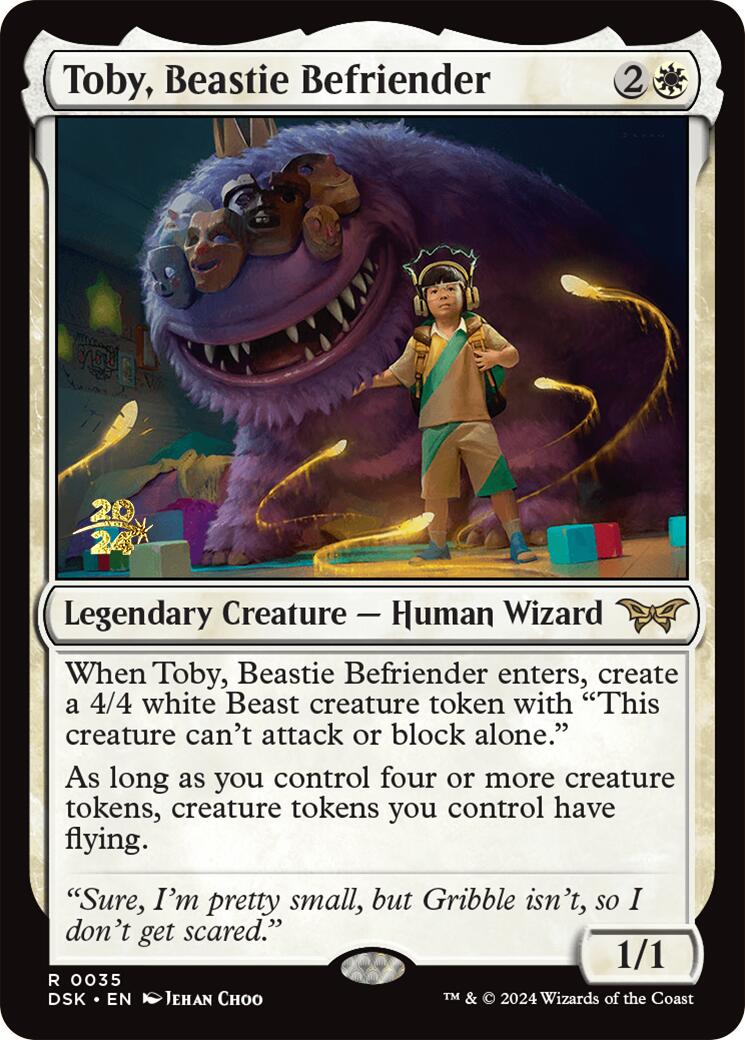 Toby, Beastie Befriender [Duskmourn: House of Horror Prerelease Promos] | Kessel Run Games Inc. 