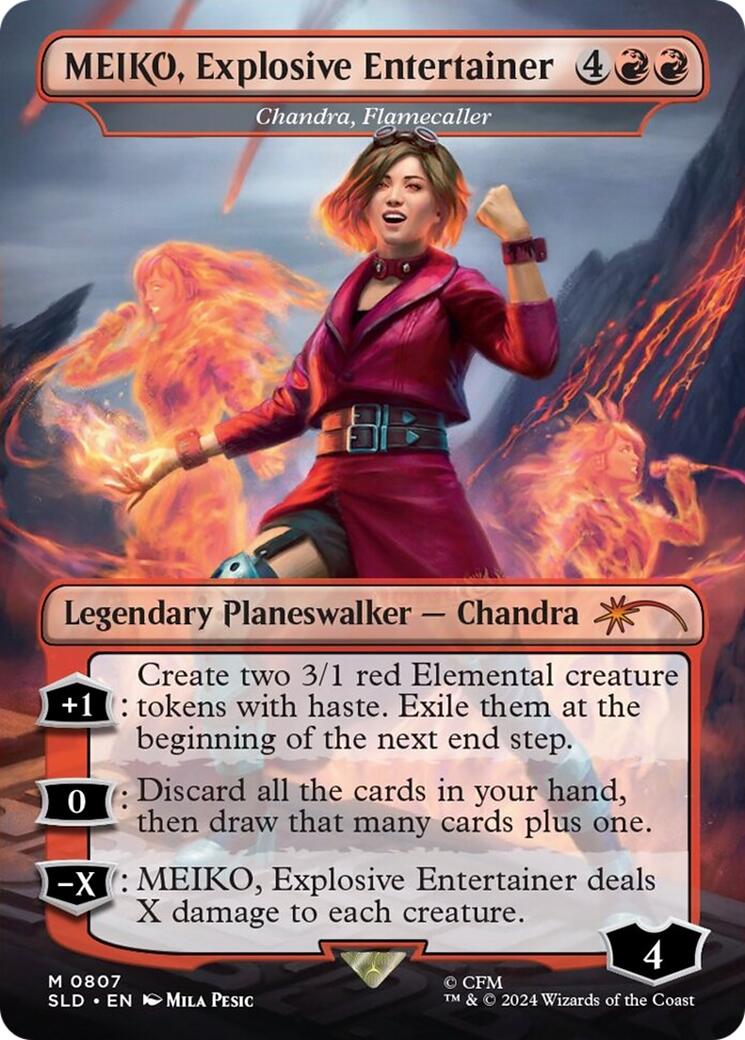 MEIKO, Explosive Entertainer - Chandra, Flamecaller [Secret Lair Drop Series] | Kessel Run Games Inc. 