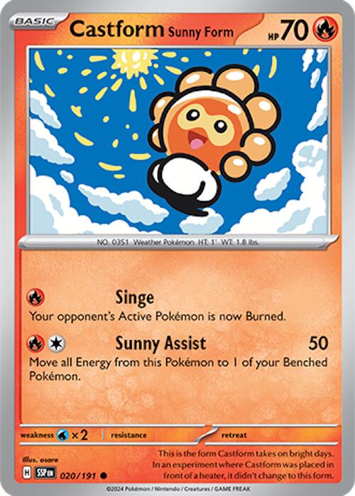 Castform Sunny Form (020/191) [Scarlet & Violet: Surging Sparks] | Kessel Run Games Inc. 