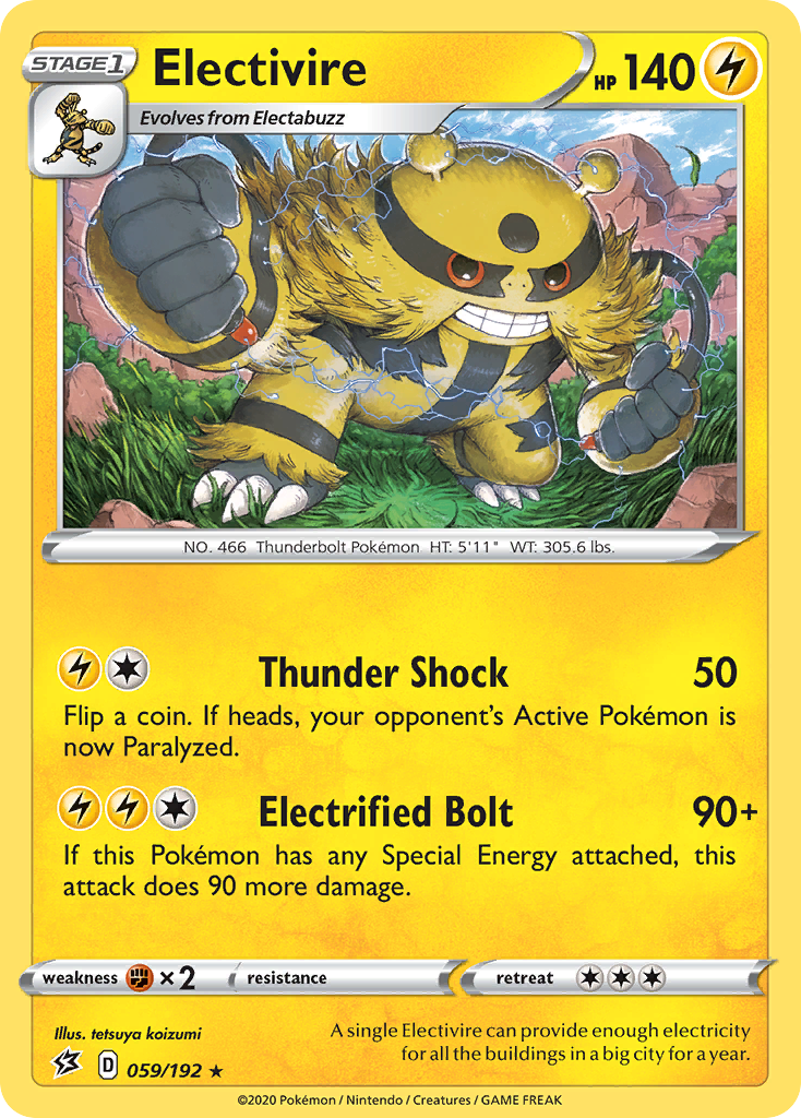 Electivire (059/192) [Sword & Shield: Rebel Clash] | Kessel Run Games Inc. 