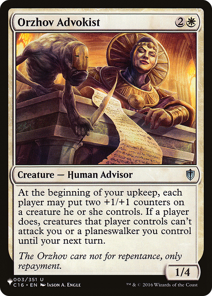 Orzhov Advokist [The List Reprints] | Kessel Run Games Inc. 