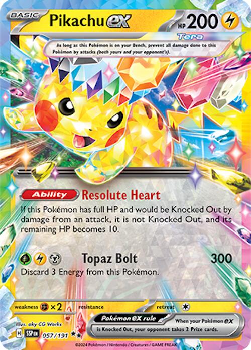 Pikachu ex (057/191) [Scarlet & Violet: Surging Sparks] | Kessel Run Games Inc. 