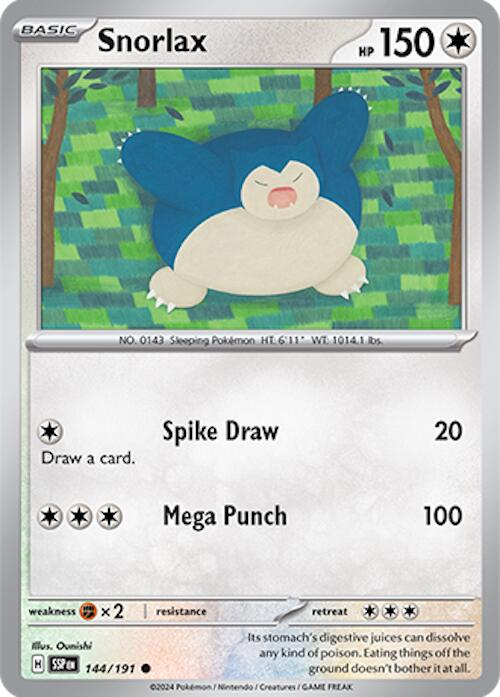 Snorlax (144/191) [Scarlet & Violet: Surging Sparks] | Kessel Run Games Inc. 