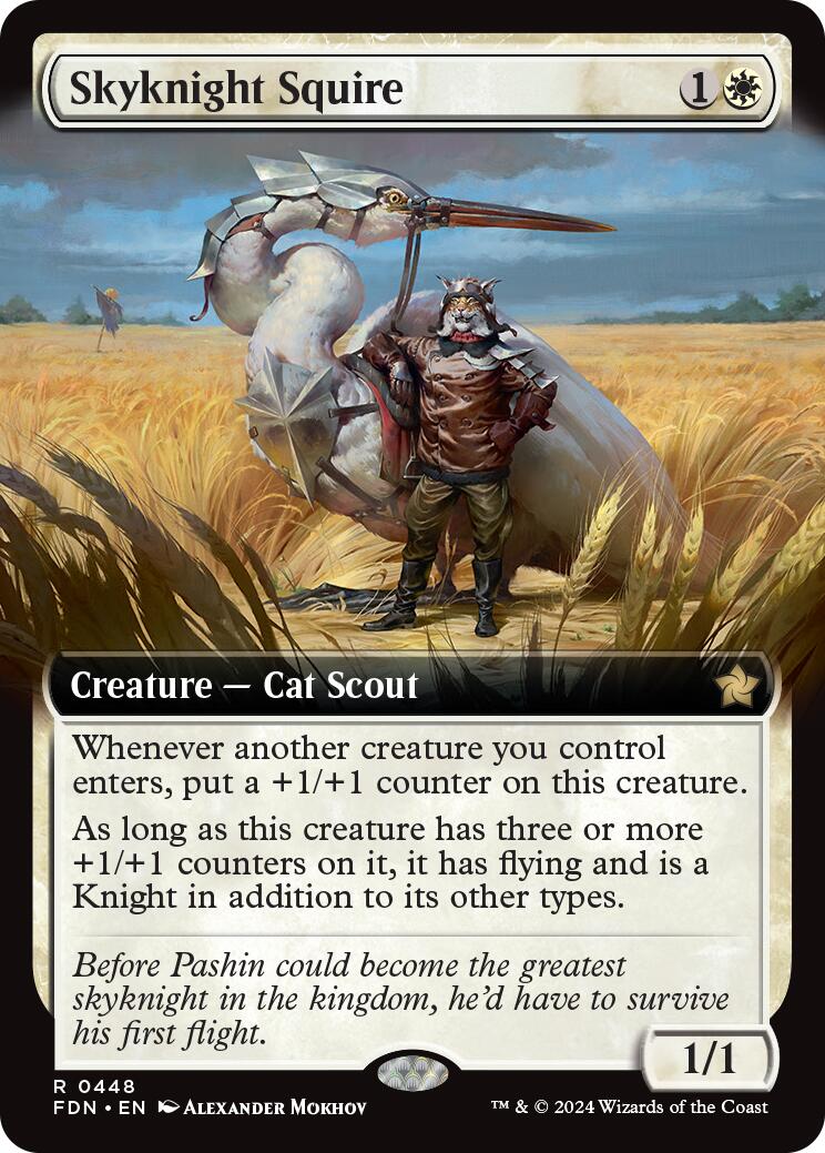 Skyknight Squire (Extended Art) [Foundations] | Kessel Run Games Inc. 