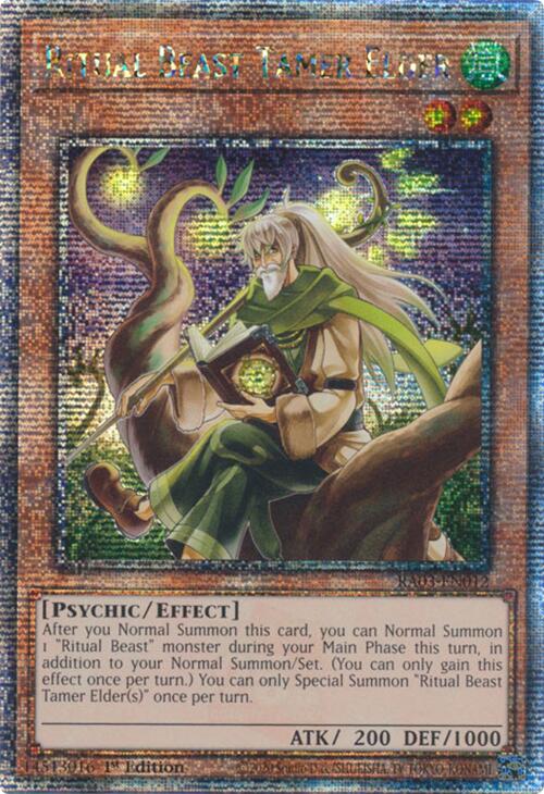 Ritual Beast Tamer Elder (Quarter Century Secret Rare) [RA03-EN012] Quarter Century Secret Rare | Kessel Run Games Inc. 