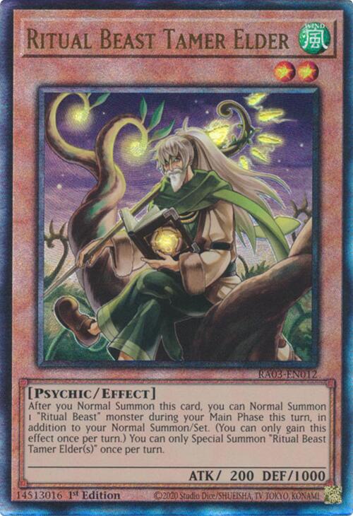 Ritual Beast Tamer Elder (UTR) [RA03-EN012] Prismatic Ultimate Rare | Kessel Run Games Inc. 