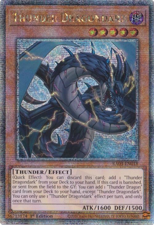 Thunder Dragondark (Quarter Century Secret Rare) [RA03-EN018] Quarter Century Secret Rare | Kessel Run Games Inc. 