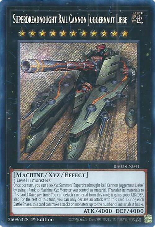 Superdreadnought Rail Cannon Juggernaut Liebe (Secret Rare) [RA03-EN041] Secret Rare | Kessel Run Games Inc. 