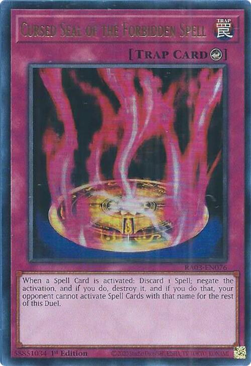 Cursed Seal of the Forbidden Spell (UR) [RA03-EN076] Ultra Rare | Kessel Run Games Inc. 