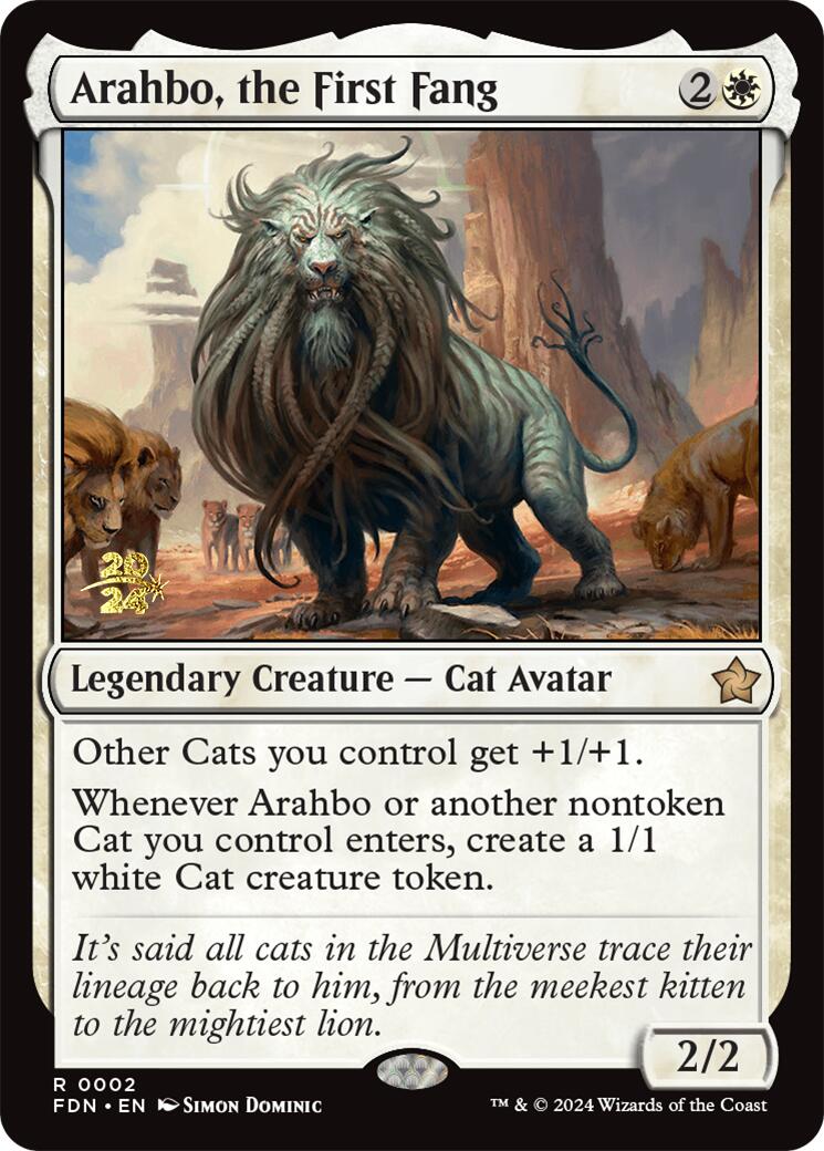 Arahbo, the First Fang [Foundations Prerelease Promos] | Kessel Run Games Inc. 