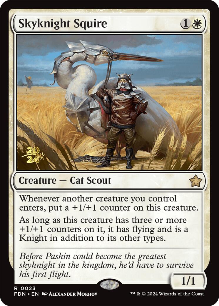 Skyknight Squire [Foundations Prerelease Promos] | Kessel Run Games Inc. 